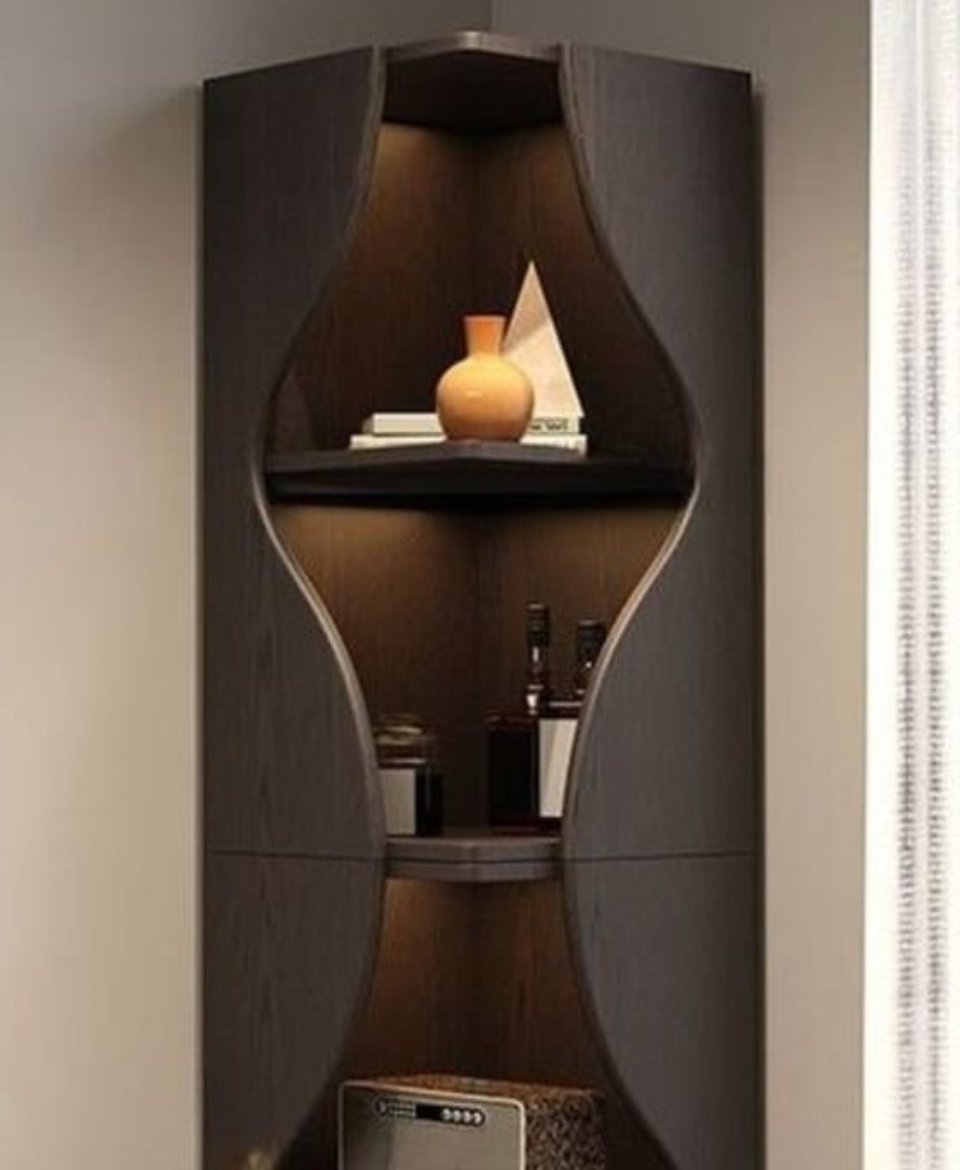 Corner Book Shelf- orchid furnishers Corner Book Shelf - Image 1